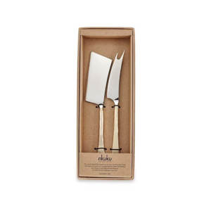 Nkuku Ena Cheese Knife Set 2 Brushed Gold